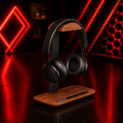 Wooden Headphone Stand