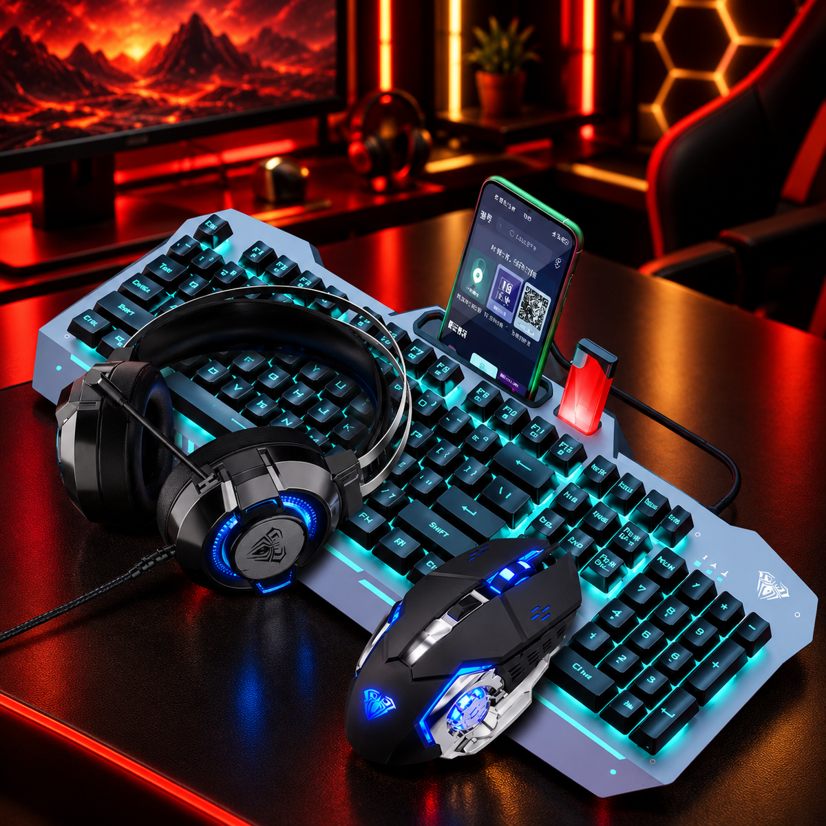 Setup Esencial | Teclado Mecánico + Ratón + Auriculares