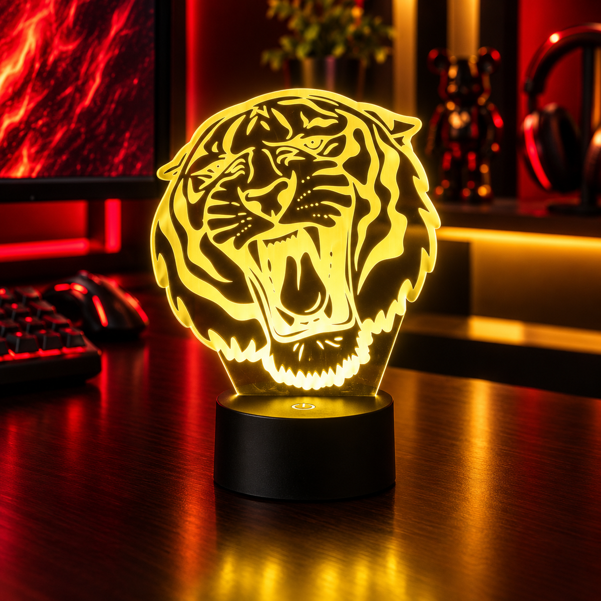 Creativity LED Night Light Tiger Lamp Touch Sensor